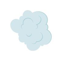 Simple cloud character decoration in flat cartoon graphic style. Cute element for childrens art, craft, and DIY projects. Concept of creativity, imagination, and playful designs, suitable for various vector