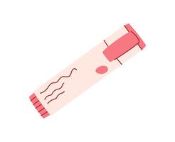 Colorful highlighter marker flat in cartoon graphic style, ideal for writing notes on stationery. Concept of creativity, communication, and playful design, perfect for educational and office use. vector