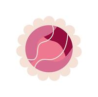 Flat postal stamp with valentine theme features love and heart. Cute card note in envelope signifies message and romance, ideal for greetings on special occasions. vector