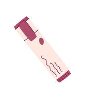 Cute highlight marker for stationery and notes with simple design. Ideal for marking messages, sending notes, and school projects. Perfect tool creative tasks with flat graphic style. vector