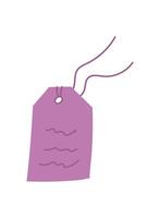 Pink gift tag with a cute label and note in cartoon graphic style. Suitable for special occasions like Valentine's Day, parties, or holidays. Ideal for creative crafts, cards, or invitations any vector