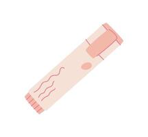 Simple flat pink marker, perfect for writing messages and creative correspondence. Cute stationery icon for personal note ideal various crafting projects, enhancing communication and creativity. vector