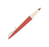 Flat pen icon for stationery, representing heart and note for love and correspondence. Simple design ideal stickers, cards, or messages. Perfect creative invitations or stationery themes. vector