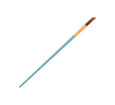Flat makeup brush for cosmetic application and beauty care on the face. Essential hygiene tool for clean, natural makeup looks. Suitable fashion and skincare contexts, cartoon graphic style