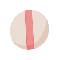 Cosmetic face powder sponge in flat style with simple color design. Essential makeup tool for hygiene and skincare routines. Concept of beauty, cosmetic care, and natural skin. Ideal for fashion or vector