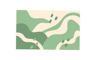 Abstract landscape with smooth shapes and colors. Landscape featuring gentle waves and organic forms. This visual showcases simplicity elegance, flat style, ideal for backgrounds decor. vector