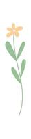 Colorful flower with green leaves. Charming plant design showing a vibrant flower in a simplistic style. This illustration highlights the beauty of nature, flat format, and suitable for garden use. vector