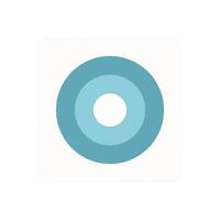 Circle icon with a flat and simple design. This round shape features modern color abstraction and pattern illustration. Represents a geometric form in digital context, suitable for technology vector