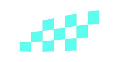 Y2K retro checker pattern. Abstract geometric icon with a flat aesthetic. Modern shape evokes nostalgia for the 90s, perfect for trendy decoration or as a stylish shape. vector