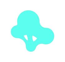Retro Y2K metaball shape. Abstract icon in flat aesthetic. Unique element, trendy pattern, 90s graphic, perfect for decoration, branding, or as a cool shape in modern designs. vector
