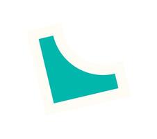 Modern abstract shape icon sticker. Flat figure element with a brutalist style. This unique symbol embodies y2k aesthetics, creating a bold visual statement, perfect for contemporary graphic vector