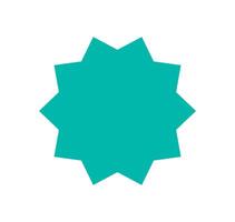 Bold abstract star icon. Contemporary geometric shape as a minimal design element. Y2K brutalism style, flat visual format, ideal for modern graphic applications. vector
