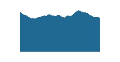 Flat ice mountain top vector