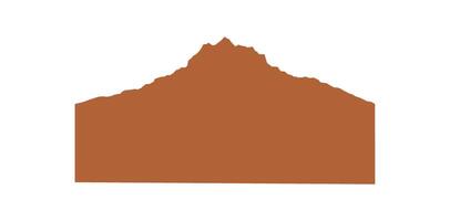 Flat cliff top vector