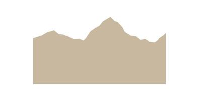 Flat hill top vector