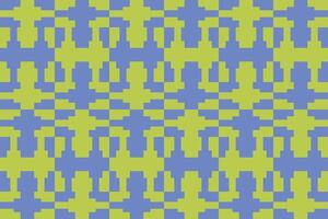 A pixel pattern with blue and green squares vector