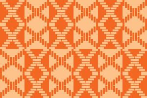 An orange rectangle pattern with geometric shapes vector