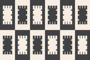 Black and white pattern with rectangles vector