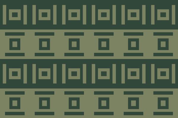 A green and black pattern with squares and rectangles