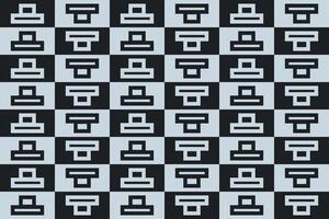 A black and white pattern with squares and rectangles background vector