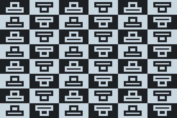 A black and white pattern with squares and rectangles background