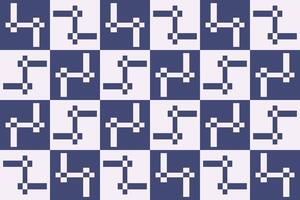 A pattern of squares with white and blue rectangles vector