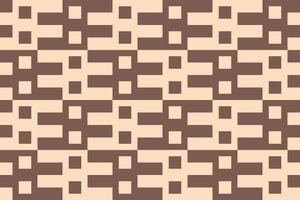 A brown square and rectangle checkered geometric pattern vector