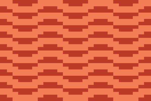 An orange and red chevron rectangle geometric pattern