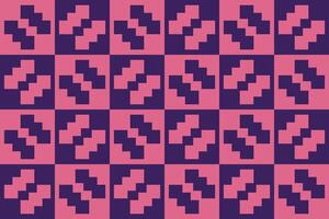 A pink and purple checkered square and rectangle pattern vector