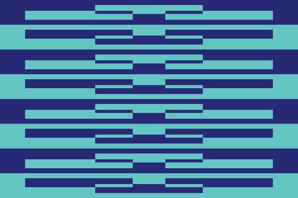 A blue and green striped rectangle shapes pattern