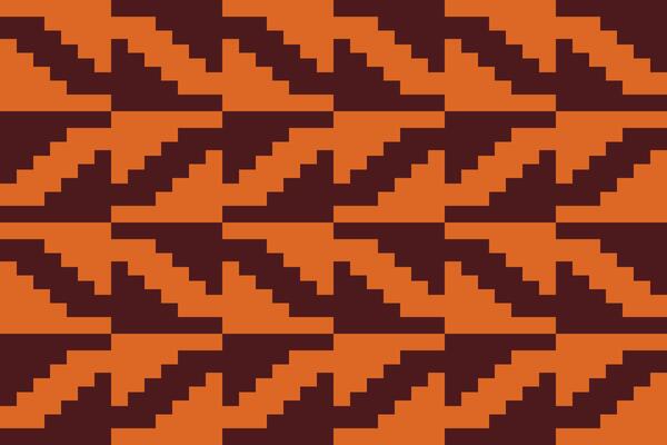A pattern that is made up of squares and rectangles