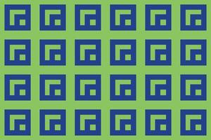 Green and blue geometric pattern with squares vector