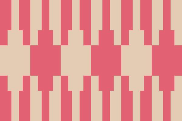 A pink and beige striped rectangle pattern