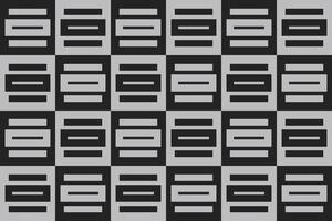 Black and gray pattern with rectangles vector