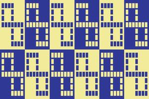 Blue and yellow pattern with squares vector