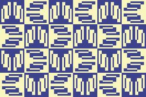 Blue and yellow pattern with rectangles vector