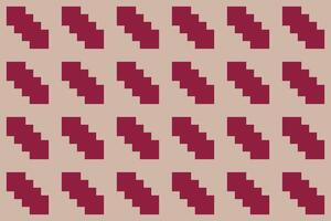 A pattern with red squares on a beige background vector