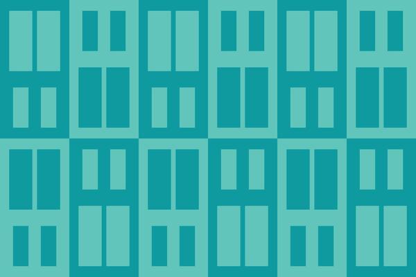 green pattern with rectangles