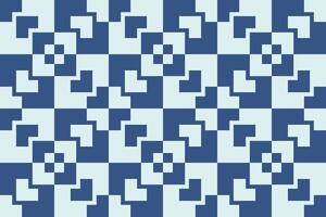 A blue and white checkered square pattern vector
