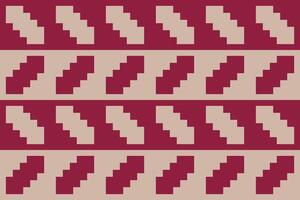 Red and beige pattern with squares vector