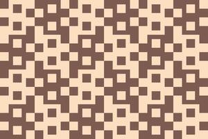 A brown and beige checkered pattern with squares vector