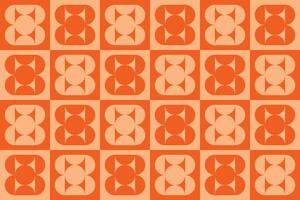 An orange pattern with geometric shapes vector