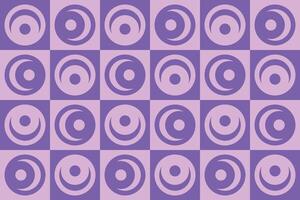 Purple circles on a checkered background vector