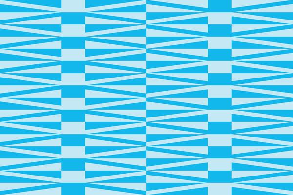 A blue triangle pattern with diagonal lines