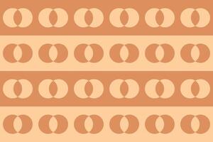 Coffee beans circles on a brown background vector