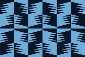 A blue and black triangle geometric pattern vector