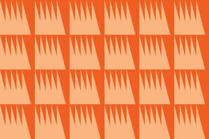 An orange pattern with many triangles vector