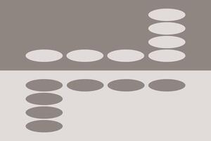 A grey and brown background with a circles vector