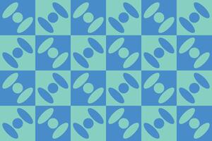 A blue and green geometric pattern with circles vector