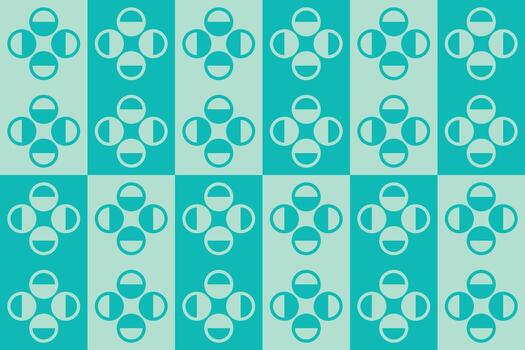 A pattern with green circles on it vector